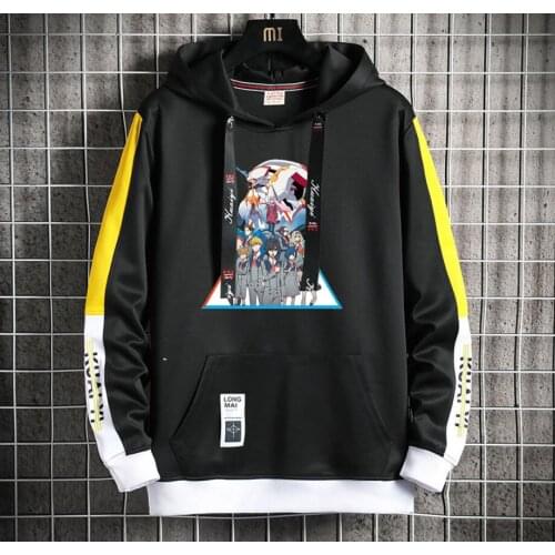 DARLING in the FRANXX Anime Hoodie Men/Women Popular Harajuku Hoodeds Pullover Streetwear Casual Fake Two-Piece coat jacket