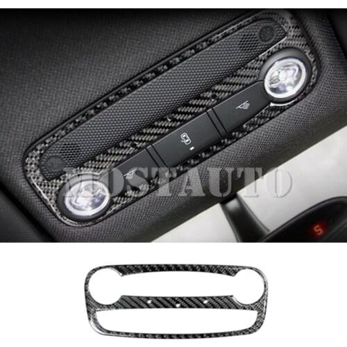 For Audi TT TTS Carbon Fiber Roof Front Reading Light Lamp Cover Trim 2008-2014 1pcs Car Accessories Interior Car Decor Car Trim
