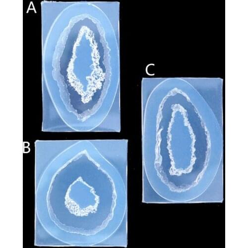 Crystal Quartz Rock Cluster Geode Druzy Gem Pendant Silicone Mold Resin Jewelry Dried Flower Resin Decorative DIY Hand Crafts