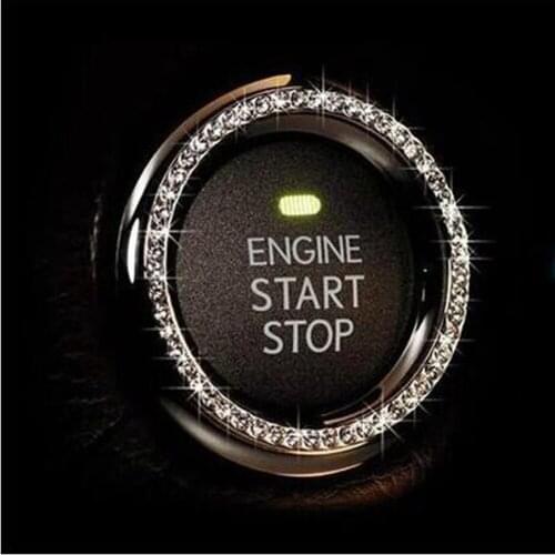 Crystal Car Engine Start Stop Ignition Key Ring For Dodge Journey JUVC Charger DURANGO CBLIBER SXT DART Ram 1500 Challenger