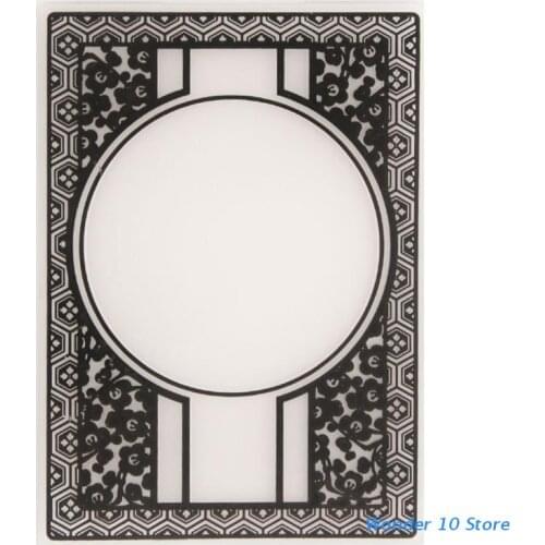 Round Plastic Embossing Folder Stencil Template DIY Craft Making Background Paper Cards Scrapbooking Album Decor