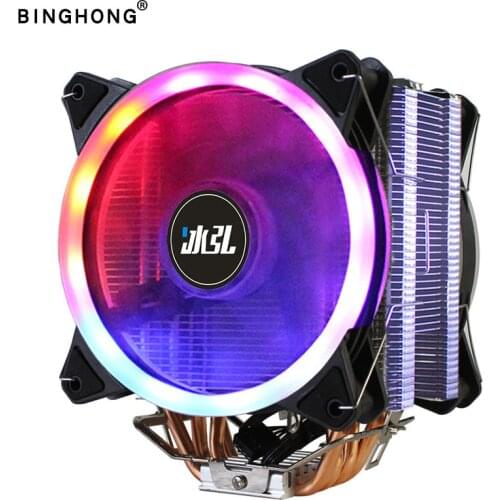Pure Copper 4 Heat pipe Cpu Cooler AM4 RGB 120mm Quiet Fan Cooling For LGA 775 1151 1155 1356 1366 AM3 AMD X79 X99 2011 Pc Fans