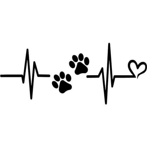 Love Dog Paw Pet Theme Window Glass Car Sticker Decal 25cm*16cm