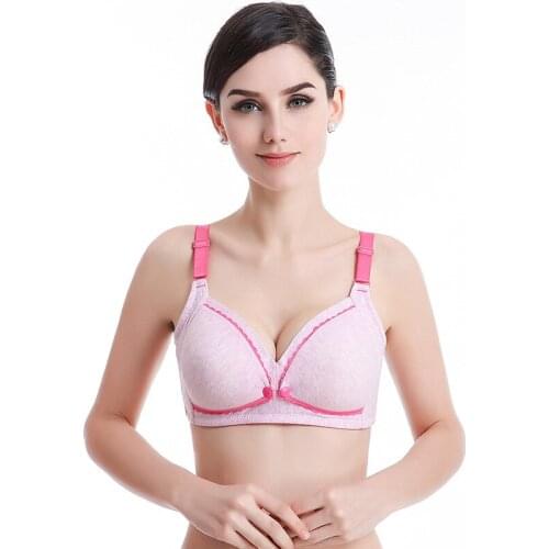 Underwear Cotton Maternity Nursing Bra Button Tank Women\s Front Hasp Wirefree Pregnant Breastfeeding Pregnancy Bra Soft Clothe