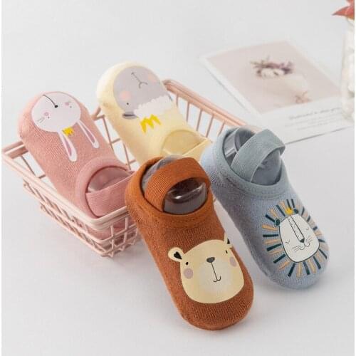 New Spring Autumn Newbron Cotton Socks Non-slip Baby Socks Toddler Boys Girls Floor Socks Infant Clothing Accessories