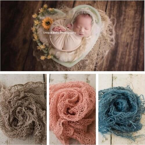 New style old newborn photography hemp rope baby linen mat blanket baby photo blanket newborn photo studio