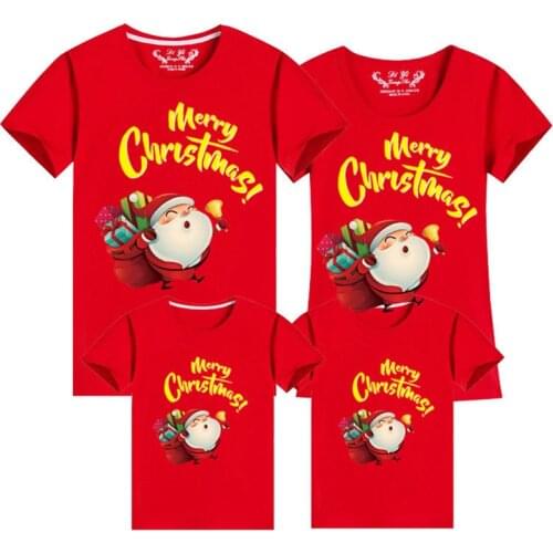 Fashion Family Matching clothes family xmas clothes matching family outfits Daughter Cotton Tops baby girl clothes