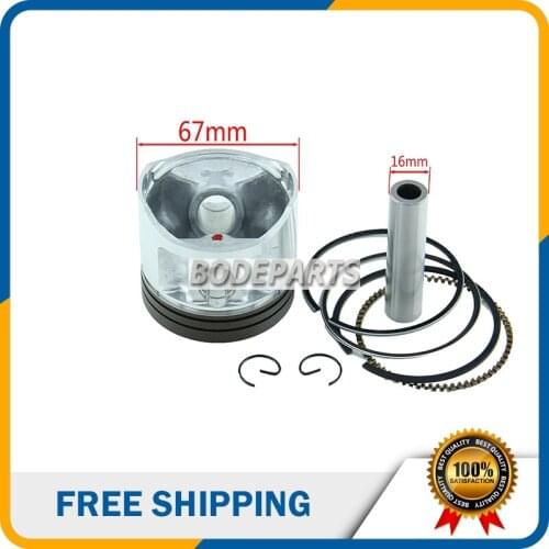 Piston Kits 67mm Piston 16mm Pin Set 250CC ZONGSHEN LONGCIN LIFAN CG250 AIR COOLING ENGINE ATV Quad Dirt Motor Bike HH-101