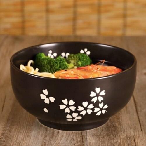 Japanese Style Ceramic Rice Bowl Ramen Bowl Salad Instant Noodles Soup Bowl Restaurant Kitchen Tableware Home Decoration