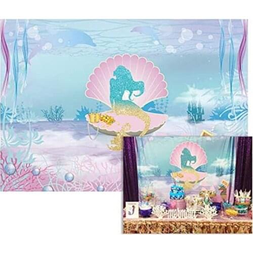 Mermaid Birthday Party Background Decoration Little Mermaid Birthday Party Decoration Birthday Party Decoration For Kids BR47