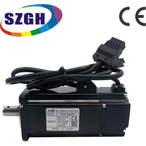 SZGH High Quality 100W 0.32NM 220V AC Servo Motor SZGH-04010D for CNC kit