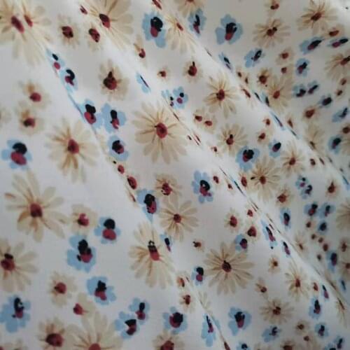 Daisy Fabric Stretchy Chiffon Clothing Material DIY Sewing Textile