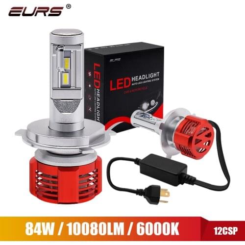 EURS H7 LED H4 Car Headlight H1 H11 H8 H9 HB3 HB4 9012 Canbus Light 10080LM 12V 24V Car Accessories 6000K LED Fog Light M6 Bulb