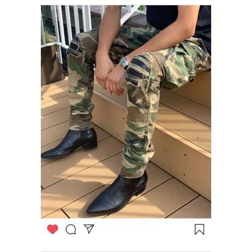 Timesunion Men's Biker Jeans