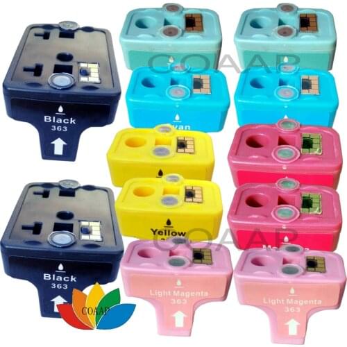 12 Compatible Ink cartridge for hp 363 XL for hp363 Photosmart 3310 7180 8250 C6180 C6280 C7160 C7180 C7280 D6160 D6180 D7145