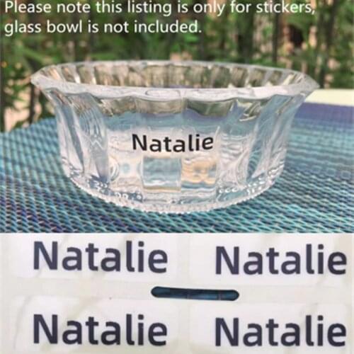 2sizes/set 100pcs mix Transparent name Stickers tag Customize Sticker Waterproof Label Scrapbook School Stationery logo office