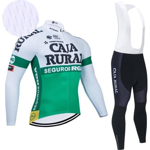 TEAM CAJA CYCLING JERSEY 20D Bike Pants SPORTSWEAR Suit Ropa Ciclismo MEN Quick Dry Pro LONG BICYCLING Maillot Clothing