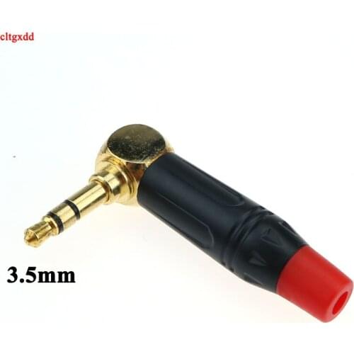 3.5mm 3-Pole Stereo Right Angle Metal Plug Connector 3.5 Plug & Jack Adapter With Soldering Wire Terminals 3.5mm Stereo Plug