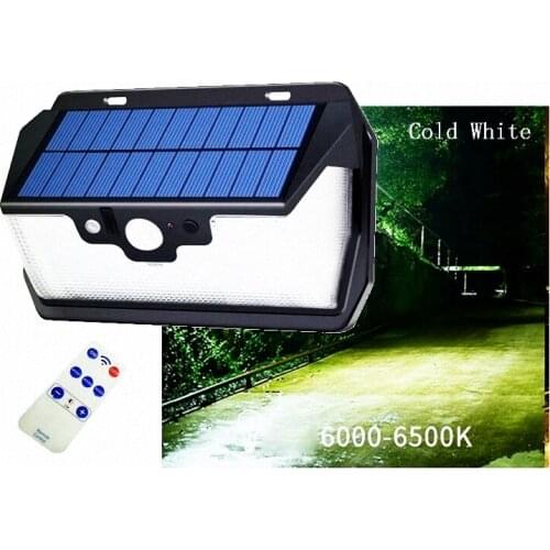55 leds Solar light remote control radar 3 side lighting usb port led lamp Outdoor Garden Yard Emergency security street w