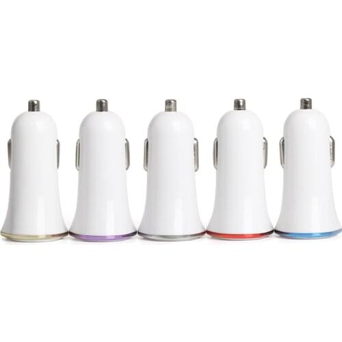 Dual USB Car Charger 2USB 2A Fast Charging Adapter for Samsung Galaxy Note 5 S6 S8 Edge HTC for Iphone 5 6 7 8 100PCS/LOT