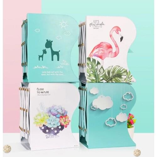 1PC Kawaii Unicorn Metal Desk Book Holder Retractable Bookends Students Desk Organizer Office School Home Bookshelf Stationery