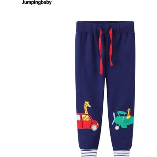 2021 Kids Pants Animals Embroidered Pantalones Giraffe Spodnie Boys Clothes Children Sweatpants Roupas Infantis Baju Anak Roupas