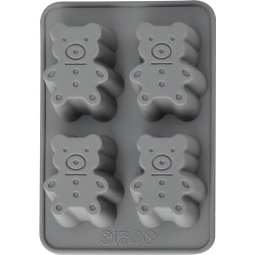 Bear Silicone Mold Jello Molds for Kids Cute Cartoon Animal Chocolate Cake Baking Mold for Handmade DIY Soap Making Tool