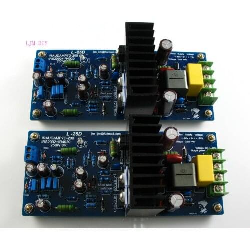 L25D Digital Power Amplifier Finished Board 250W *2 IRAUDAMP9 IRS2092 IRFB4020