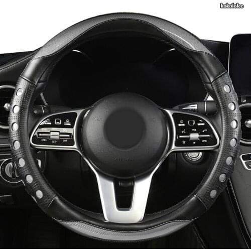 Kokololee Microfiber Leather Car Steering Wheel Cover For Ford Focus 2 3 MK2 Fiesta Fusion Mondeo MK4 Kuga Ranger F150