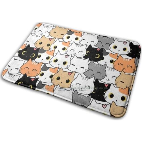 Cat Pattern Mat Rug Carpet Anti - Slip Bedroom Entrance Door Mat Funny Cat Funny Cat Cat Cat Cat Pattern For Cat Lovers Cute Cat