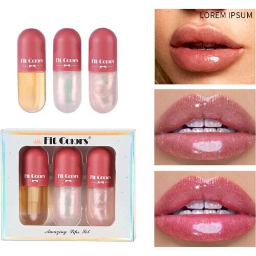 Crystal Jelly Moisturizing Lip Oil Capsules Lip Gloss Makeup Sexy Plump Lip Gloss Plump Lips Cosmetics Beauty Lip Plumper