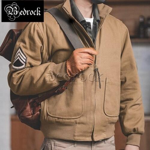 American retro furious tank suit classic re-engraved autumn and winter models Ami khaki khaki cotton coat mens jacket