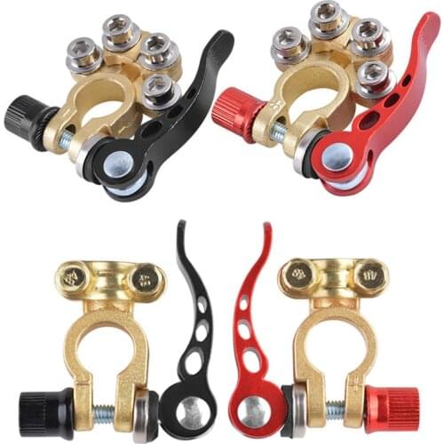 Brass Battery Terminals Toolless Quick Disconnect Battery Main Cable Post Terminal Shut-Off Connectors for Battery Power