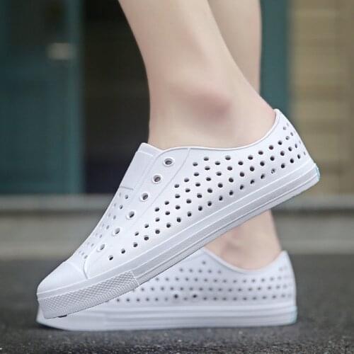 Summer Men Native Sandals Unisex Couple Non-Slip Comfortable Sandalias Hombre Quick-Dry Hollow Beach Shoes Femme Size 36-45