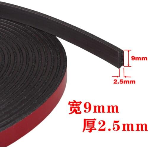 5m/lot wardrobe door magnetic self-adhesive sealing strip door dustproof anti-collision rubber magnet sealing strip