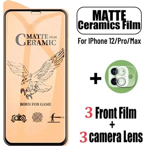Matte Ceramics Film For IPhone 12 Pro Max Soft Screen Protector Camera Lens Protective Film For IPhone 12 Pro Max Ceramics Film