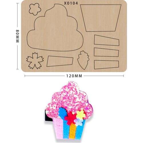 Handmade Scrapbooking cutting die morrer metal Hairpin ice cream decoration cone shape Suitable for sizzix big shot machines