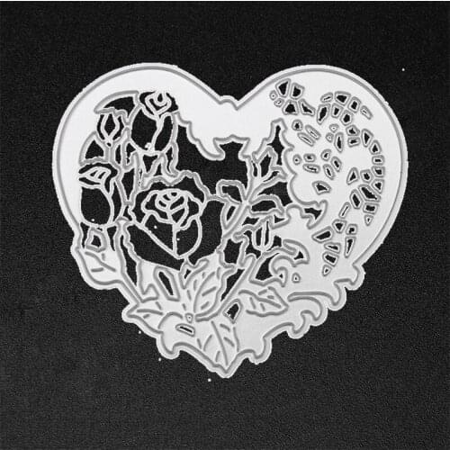 Heart Rose Metal Cutting Dies Scrapbooking Stencil DIY Paper Card Decorative Embossing Craft Dies New