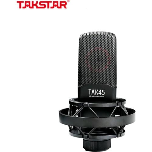 Takstar TAK45 Professional Large Diaphragm Recording Microphone Vocal/Instrument/Professional Recording Network Live Broadcast
