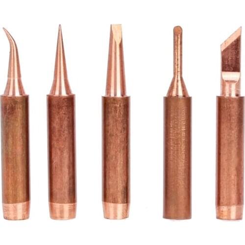 5Pcs Lead-Free Copper Soldering Iron Tip 900M-T IS/I/3.2D/2C/K Welding Tips Soldering Station Solder Tools