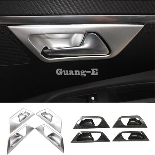 For Peugeot 3008 GT 3008GT 4008 2016 2017 2018 2019 2020 Protect Sticker Trim Car Door Inner Built Handle Bowl Moulding Lamp