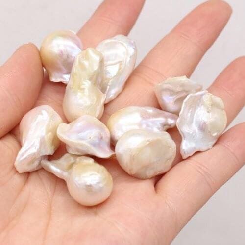 Natural Freshwater White Irregular Shaped Pearl Handmade Crafts Decoration DIY Elegant Necklace Bracelet Jewelry Accessories