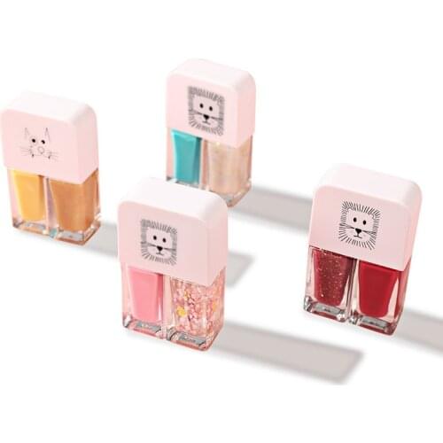 NEW Two Colors Double Bottle Nail Polish Glitter Holographic Nail Manicure Regular Uv Gel Shiny Quick Dry Varnishes Nail Art