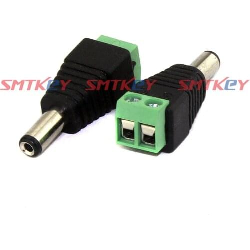 SMTKEY 2pcs CCTV video balun DC Power plug Terminals Connector Adapter Power