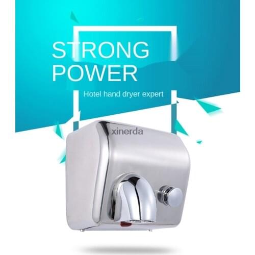 9019D Heavy Duty Commercial Warm Air Supply Stainless Steel World Dryer Hand Dryer In Restroom 2300W power,30m / s Wind speed