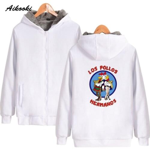 Aikooki POLLOS BROTHERS Thicker Zipper Hoodies Men/Women Villus Sweatshirt High Quality warm Outwear Thicken Zipper hoodies