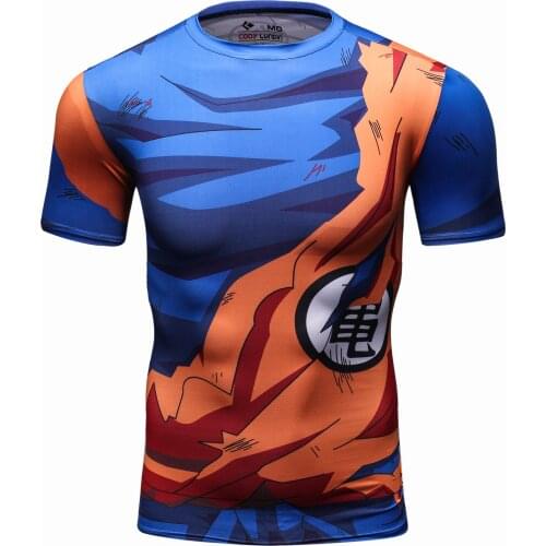 Harajuku Cosplay Anime 2021 Training Shirt MMA Digital Sublimation Printed Rash Guard Gym Running Top For Men