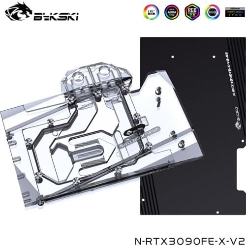 Bykski GPU Water Block Only For NVIDIA Founders Edition RTX 3090 Graphics Card ,VGA Watercooler,N-RTX3090FE-X-V2