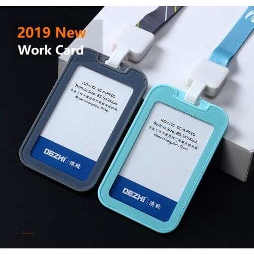 DEZHI Id Work Card Holder Cartoon Retractable Creative Plastic Badge Holder Work Name Card