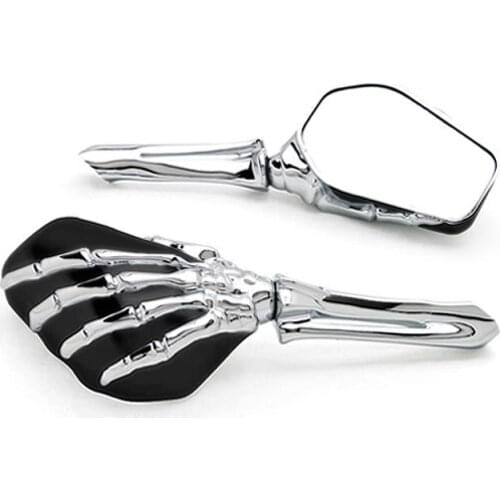 Brand new Black/Chrome Custom Motorcycle Skeleton Mirrors For Kawasaki KZ 400 650 750 1000 1100 1300